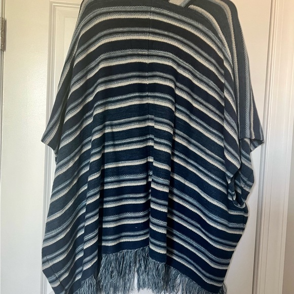 NWT Lauren Ralph Lauren Striped Cotton Fringe-Trim Cardigan Sweater Oversize Fit - Picture 6 of 16
